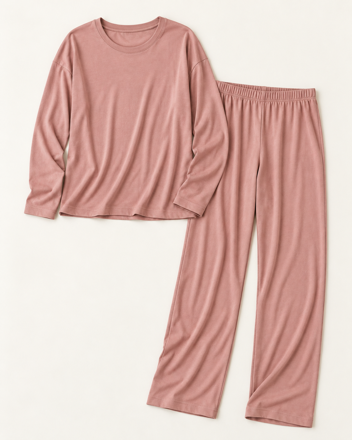 Women’s Dusty Rose Modal-Blend Long Pajama Set