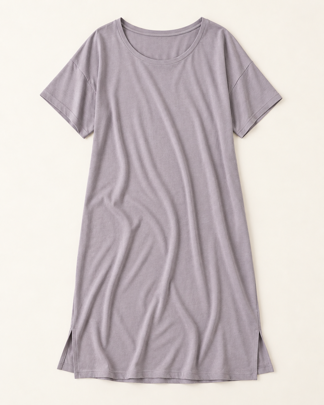 Women’s Lavender Grey Modal-Blend T-Shirt Nightdress
