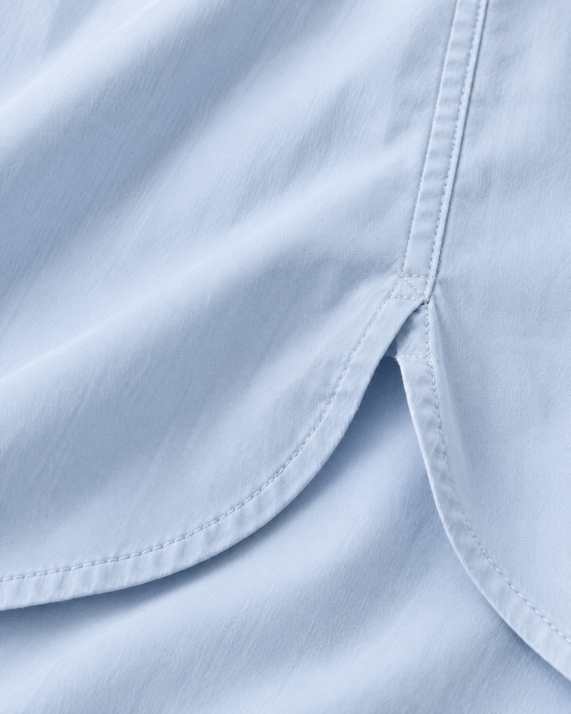 Women’s Powder Blue Cotton Button-Front Nightshirt