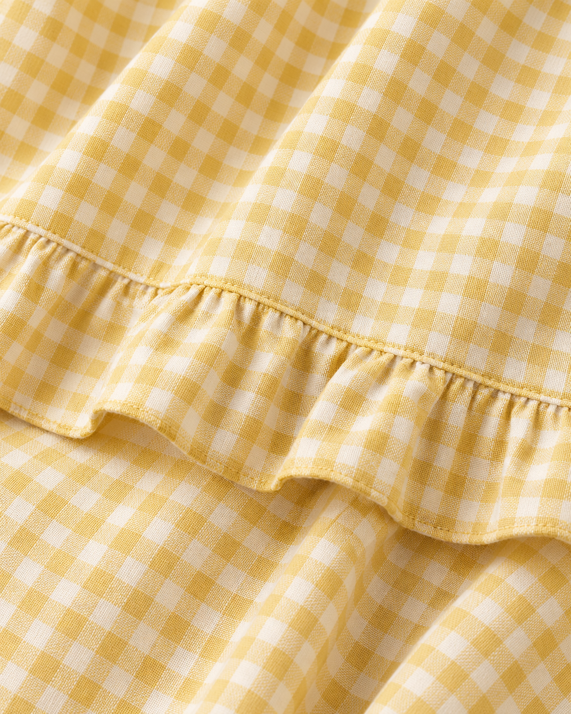 Women’s Butter Yellow Gingham Tank and Shorts Pajama Set