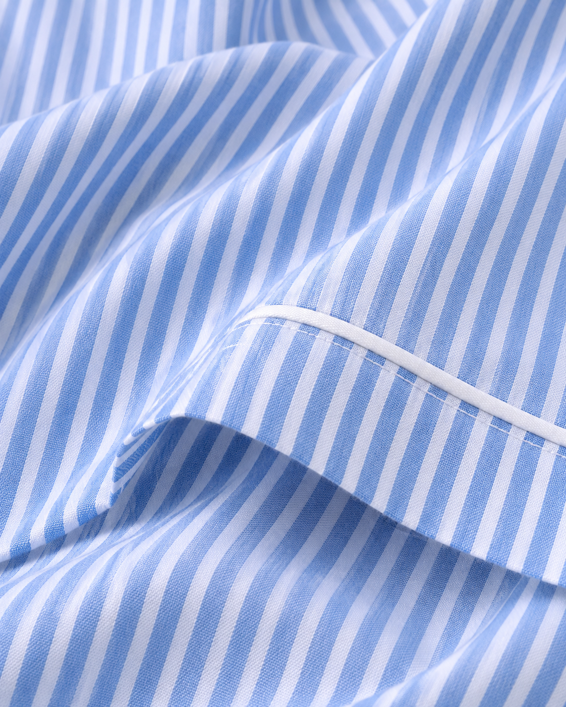 Women’s Blue Stripe Cotton Short-Sleeve Pajama Set