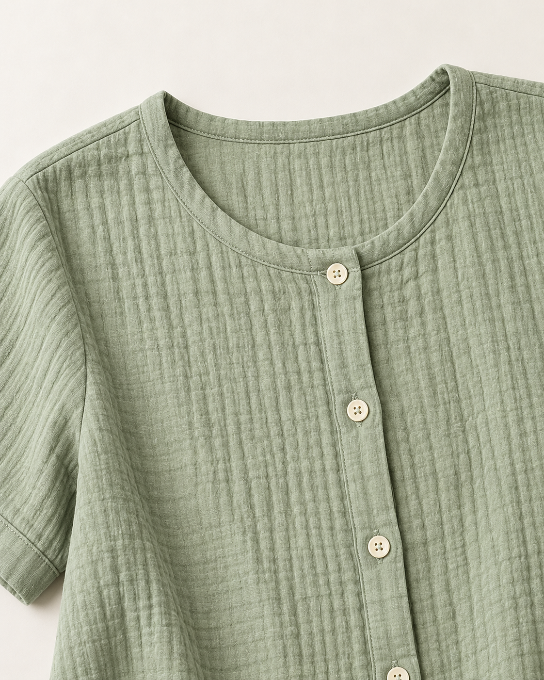 Women’s Sage Cotton Double-Gauze Pajama Set