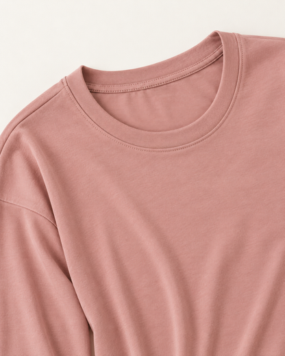 Women’s Dusty Rose Modal-Blend Long Pajama Set
