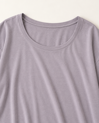 Women’s Lavender Grey Modal-Blend T-Shirt Nightdress